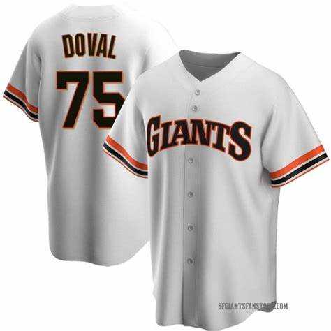 Men%27s San Francisco Giants #75 Camilo Doval White Cool Base Stitched MLB Jersey Dzhi
